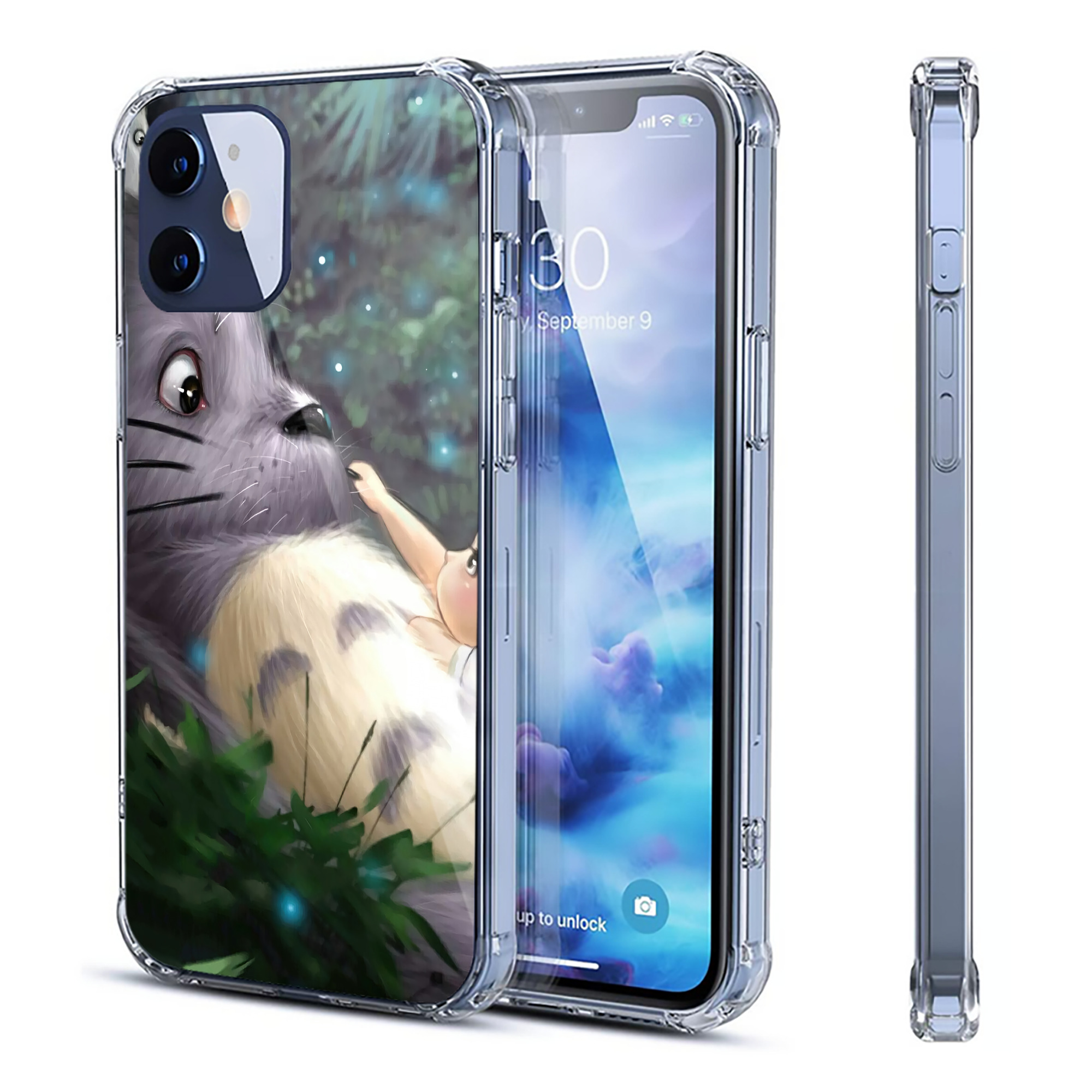 （画像用） となりのトトロ 草壁メイ 草壁サツキ My Neighbor Totoro Satsuki Kusakabe Mei Kusakabe 【iPhone 12シリーズ対応】透明スマホケース（クリアソフトケース）